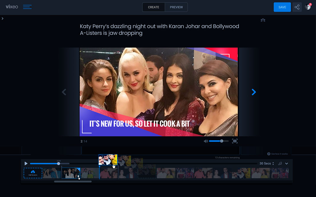 Vixeo Interface for Laptop